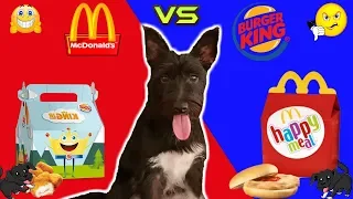 MC DONALDS vs BURGER KING! ¿ Qué comida prefiere mi PERRO? Funny dogs Lana