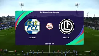 Luzern vs Lugano - Raiffeisen Super League | 03/04/2022 | PES 2021 Gameplay