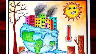 Environment Day Poster Drawing | How to Draw Save Environment Save Earth Poster | Creative Poster