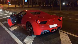 На Ferrari в Макдоналдс. 458 Spider 5 штук в России. Гоняем по Москве.