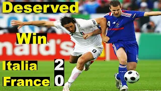 Italia vs France 2 - 0 - Deserved Win - Euro 2008