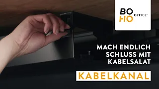 boho office® Schreibtisch-Zubehör: Kabelkanal Kabelmanagement Kabelbox Kabelwanne