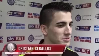 Cristian Ceballos delighted out be back out on the pitch