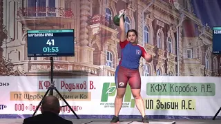 Russian Championship 2021. Ladie's snatch. bw +63 kg