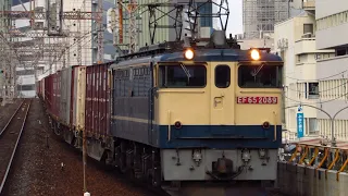 神戸線元町駅　75レ　EF65-2089＋コキ