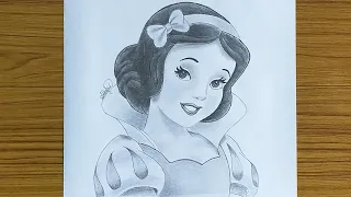 Snow White princess pencil drawing