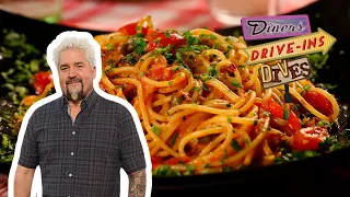 Guy Fieri Eats Spaghetti and Lamb in Tuscany | Diners, Drive-Ins and Dives | Food Network