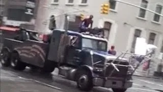 The Amazing Spider-Man 2 Shoot in New York City Behind the Scenes Filming Truck Riding Stunt