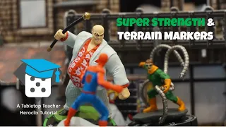 Heroclix Tutorial: Super Strength and Terrain Markers, featuring Spider-Man Beyond Amazing (2023)