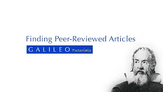 Finding Peer-Reviewed Articles