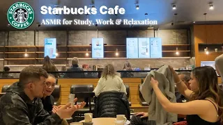 Starbucks real coffee shop sounds |  Background noise ASMR cafe ambience | Study, Work, Relax 1 hour