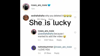 ROSÉ replied to a fan's comment