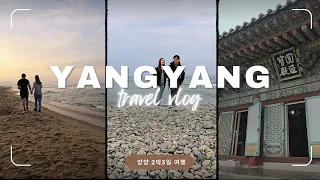 Yangyang Travel Vlog! 힐링 양양 여행! Surfyy Beach, 낙산사, Cafe Hopping