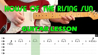 HOUSE OF THE RISING SUN - Guitar lesson (with tabs) - The Ventures