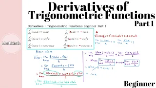 Calculus - HOW TO: Derivatives of Trigonometric Functions (Beginner Level, Part 1)