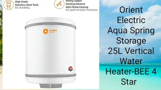 Orient Electric Aqua Spring Storage 25L Vertical Water Heater-BEE 4 Star