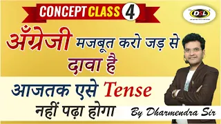 Simple Present Tense Class 4 | Time & Tense Concept for Spoken | SSC CGL, CPO, by Dharmendra Sir
