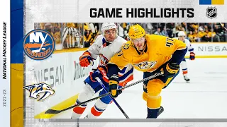 Islanders @ Predators 11/17 | NHL Highlights 2022