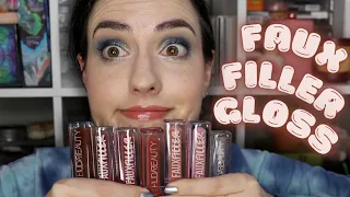 NEW Huda Beauty FAUX FILLER Glosses | Lip Swatches of ALL 7 Shades!