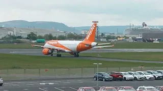 easyJet A319 (1) departs Belfast (BHD) 06/05/2024