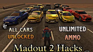 Madout 2 Hacks new mod menu All cars unlocked unlimited bullets infinite health chinese /russian mod