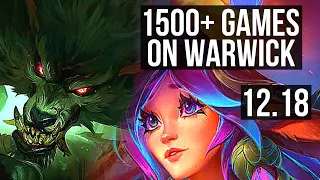 WARWICK vs LILLIA (JNG) | 3.6M mastery, 1500+ games, 6 solo kills, Dominating | EUW Diamond | 12.18