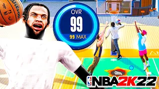 MY 99 OVERALL SLASHER BUILD IS UNSTOPPABLE IN NBA 2K22! BEST DUNK PACKAGES + BEST BUILD NBA 2K22!