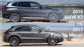 2018 BMW X3 vs 2017 Porsche Macan (technical comparison)
