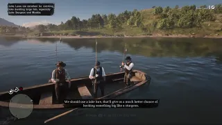 This is what happens when you shoot the boat in the fishing mission