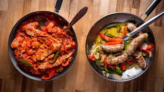 Sauce vs No Sauce Sausage and Peppers