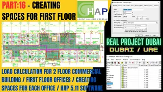 PART-16 FIRST FLOOR HEAT LOAD CALCULATION FOR 2 FLOOR BUILDING IN HOURLY ANALYSIS PROGRAM HAP5.11 I