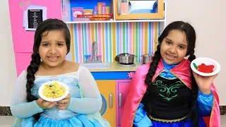 السا ضد انا تحدي الطبخ !!! Elsa vs Anna  Food COOKING Competition