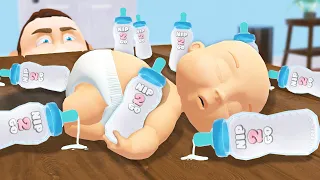 Babysitter forced Babies to drink too much milk (Whos Your Daddy)