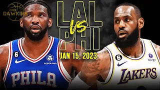 Los Angeles Lakers vs Philadelphia 76ers Full Game Highlights | Jan 15, 2023 | FreeDawkins