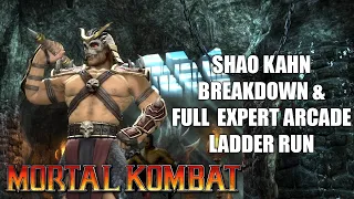 Shao Kahn Breakdown & Full Expert Arcade Ladder Run | Mortal Kombat 9