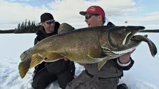 Giant Tip-up Laker - iTrout (Part 2 of 3) - Uncut Angling - January 3, 2013