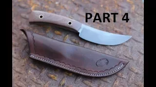 Knife Scales and Handle Countouring - Forged Full Tang Knife Build 4