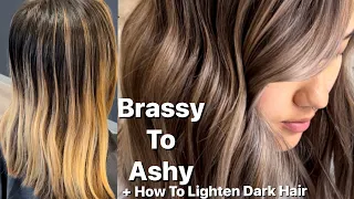 FOILAYAGE | Brassy To Ashy  + How To Lighten Dark Hair