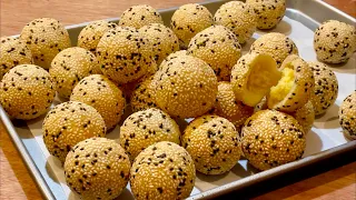 Cách Làm BÁNH CAM, BÁNH RÁN nở giòn ngon tại nhà | Sesame Balls