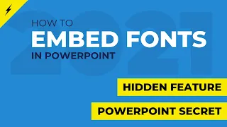 How to EMBED FONTS in PowerPoint? PowerPoint Tutorial 2021👇