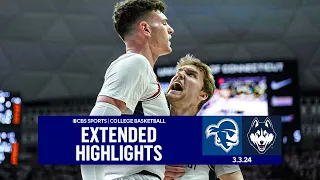 Seton Hall at No. 3 UConn: College Basketball Extended Highlights I CBS Sports