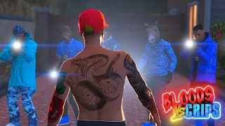 BLOODS Vs CRIPS "FRESH OUT" GANG WAR (GTA 5 RP)