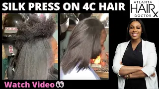 Silk press on 4c hair!!