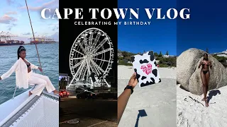 #vlog : Cape Town Birthday celebration💌✈️🏖️| Solo vacation | Clifton 4th beach | boat cruise etc