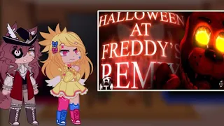 Fnia react to Halloween at Freddy's [by Tynado]-Gacha Club||୨🎃୧||Halloween Specia