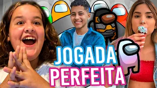 JOGANDO AMONG US COM GABYY SOUZA E FELIPINHO- ELE DEU AULA DE IMPOSTOR