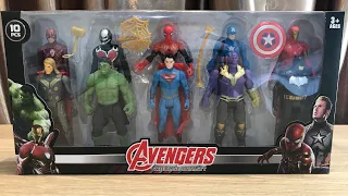 6 Minutes Satisfying With Unboxing Avengers Set 10 Piece | ASMR | Hulk, Thor, Spider-Man, Ant-Man