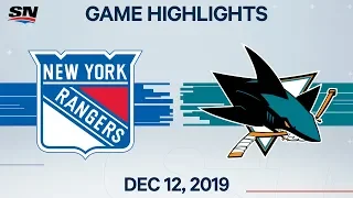 NHL Highlights | Rangers vs. Sharks – Dec. 12, 2019