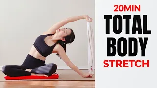 20min Relaxing Total Body Stretch(with Towel) | Daily Yoga Routine for Flexibility and Stress Relief