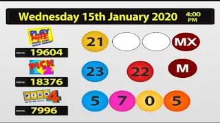 NLCB Online Draws   Wednesday 15th January 2020